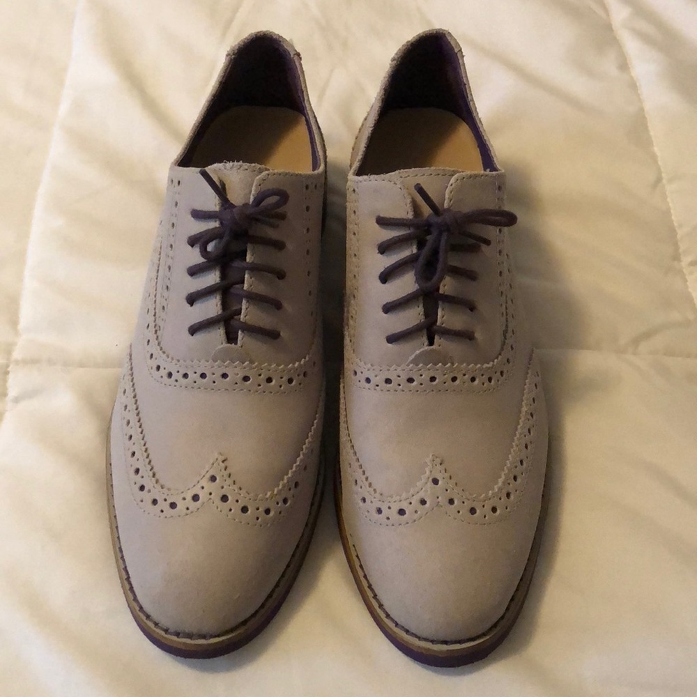 Cole Haan Suede Oxfords in Grey - 7.5